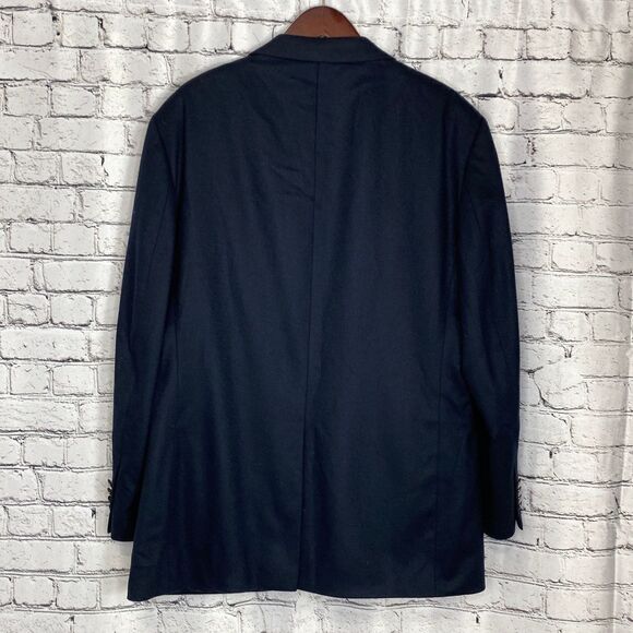 Jos.A.Bank Wool & Cashmere Blend Single Breasted Classic Navy Blazer Sports Coat - Picture 5 of 15